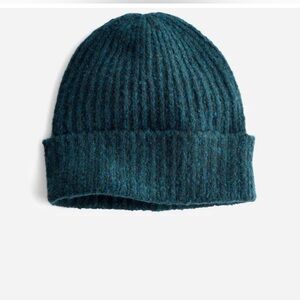 MADEWELL Cotton-Blend Cuffed Beanie | Color: Hthr Mineral | NWT